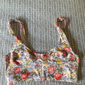 Floral bralette style cropped top
